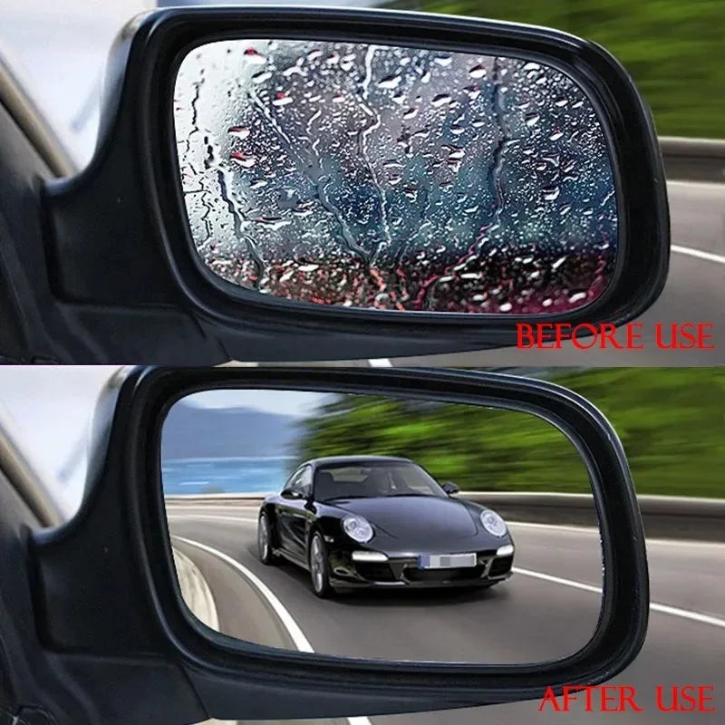 2pcs Rearview Mirror Rainproof Clear Film Sticker Protective for Car Motorcycle Bicycle Bike View Mirror AntiFog Waterproof Film