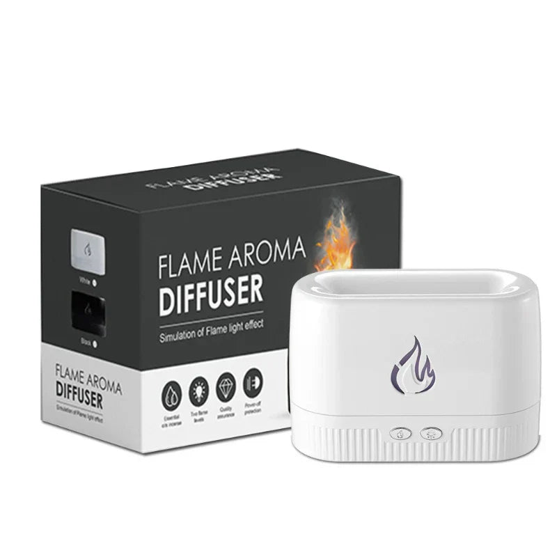 Colorful simulated flame aromatherapy machine atmosphere night light indoor humidification atomizer fragrance essential oil