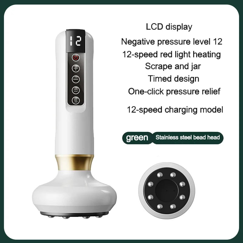 Electric multi-functional heating meridian dredging and absorbing device intelligent negative pressure heat compressor