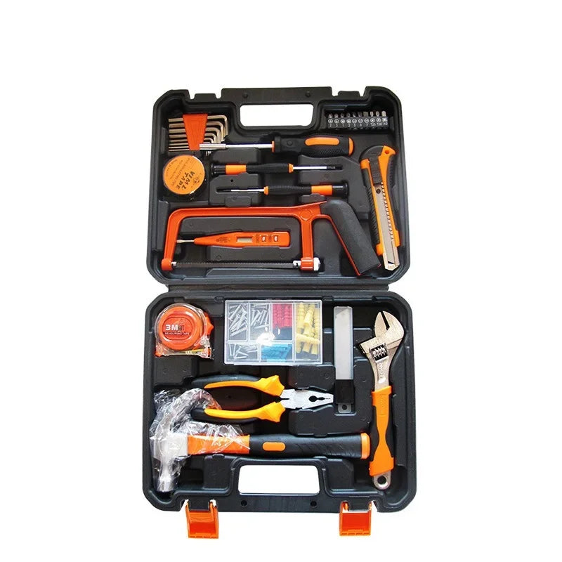 9-piece household and car hardware tool box set Small multi-function combination tool repair hand tool set