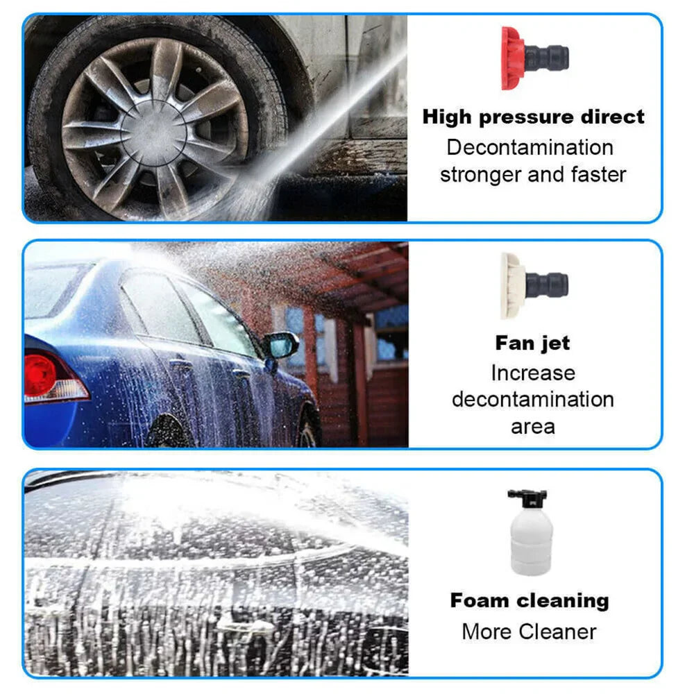 300W 30Bar Cordless High Pressure Car Washer Spray Water Gun 12000mAh Battery Foam Generator Car Washing Machine for Home