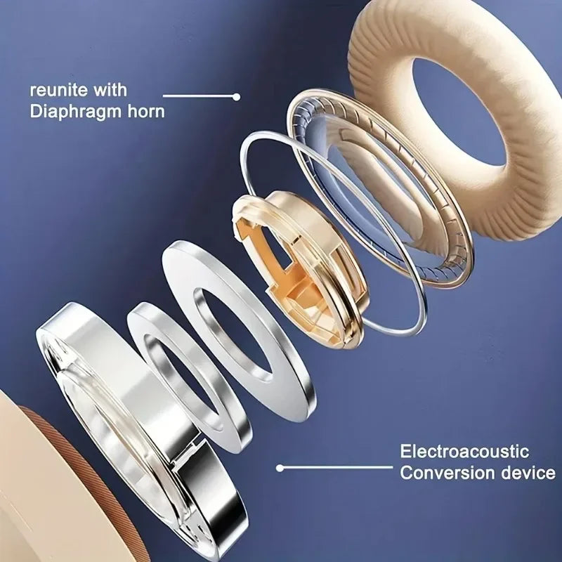 M3 Light-emitting Bluetooth Headset Folding Led Card Wireless Headset Type-C Charging Multi-scene Use Game Office