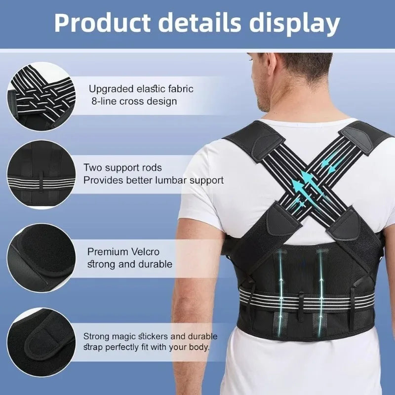 Back Shoulders Support Posture Corrector for Females Gym Rehabilitationequipment Yoga Back Belts Corset Lumbar Back Corrector