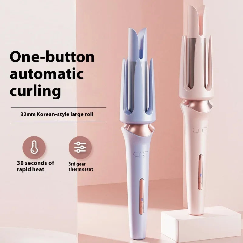 New Automatic Large Wave Curling Iron 32mm Ceramic Coating Electric Hair Waver Long Lasting Styling Tool Salon Accessories