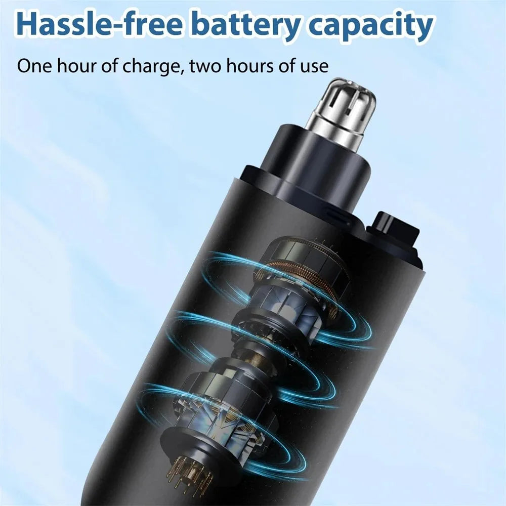 Rechargeable Nose Hair Trimmer Clipper USB Charging Dual-Edge Blades Electric Portable Men Mini Nose Hair Trimmer Face Care Kit