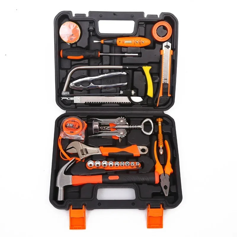 9-piece household and car hardware tool box set Small multi-function combination tool repair hand tool set