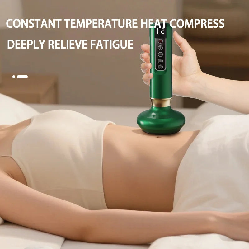 Electric multi-functional heating meridian dredging and absorbing device intelligent negative pressure heat compressor