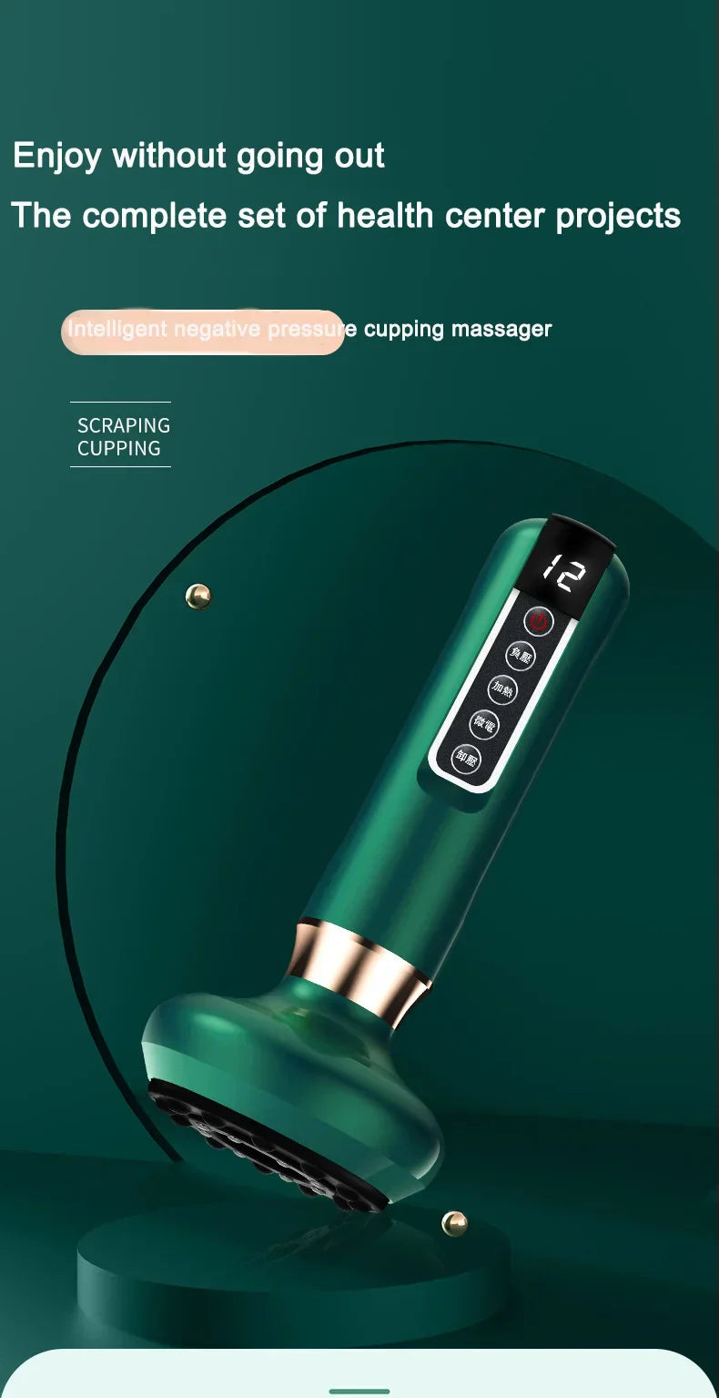 Electric multi-functional heating meridian dredging and absorbing device intelligent negative pressure heat compressor