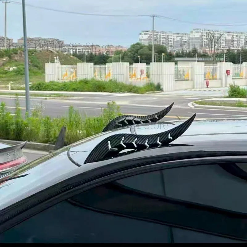 FOR Volkswagen LAVIDA 2008-2025 New Dragon Horn shaped Car Exterior Decoration (Arc Light Speed Flow Fin)