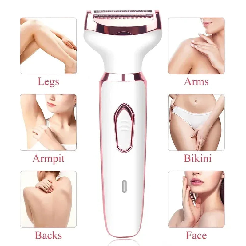 4 in 1 Electric Epilator Bikini Eyebrow Nose Women Lady Facial Hair Removal Trimmer Face Body Painless Female Shaver Depilator