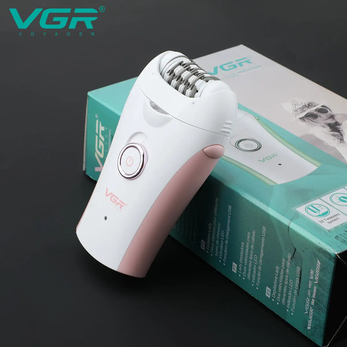 VGR 705 Epilator Professional Epilator Hair Remover Rechargeable Hair Remover Women Hair Remover Portable Electric Epilator
