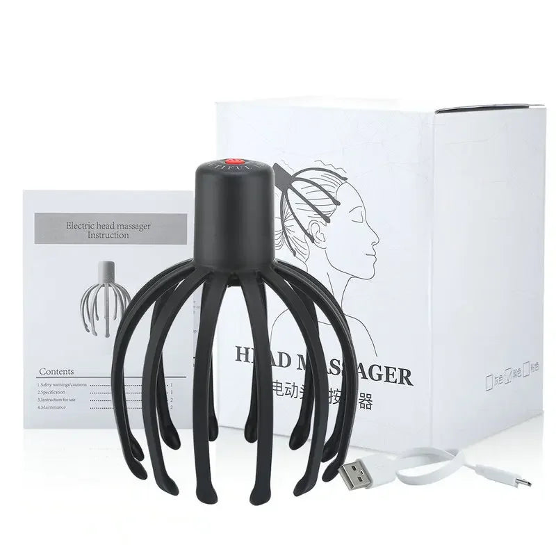 Electric Head Massager Scalp Hair Growth Head Relax Stress Relief Head Scratcher Scalp Stimulation Massage Claw Health Care