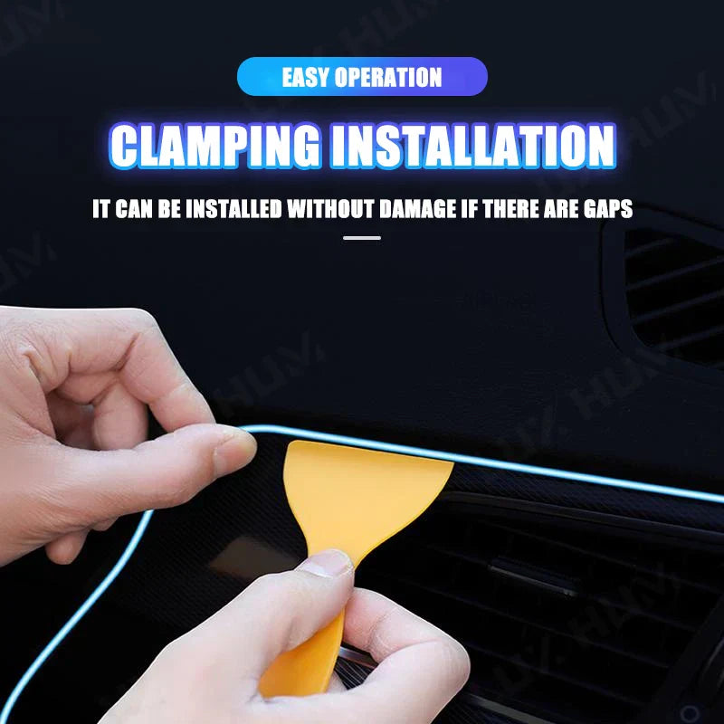 5m Car Interior Ambient Light USB/Cigarette Lighter Flexible Atmosphere Led Light Strip Universal Single-Color Auto Neon Lamp