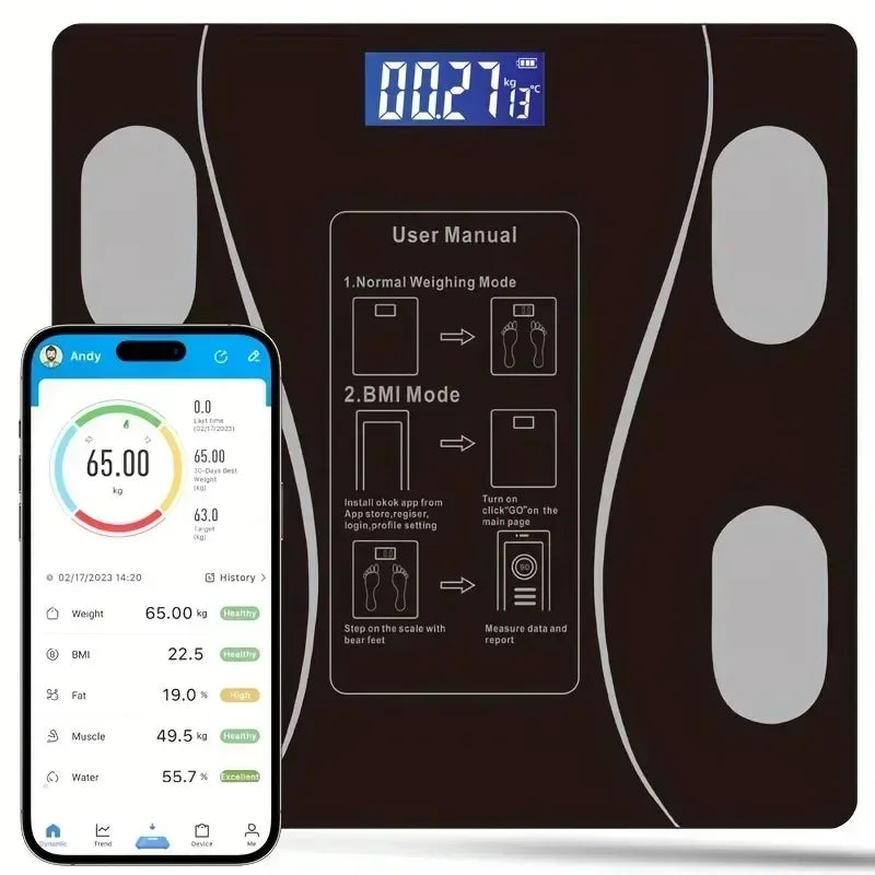 Electronic Scale Smart Bluetooth Weighing Human Charging Simple Weight Scale Weighing Household Fat Body Fat Measurement Scale