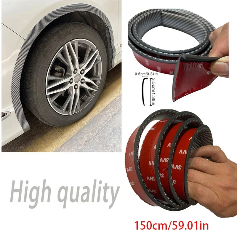 1.5 Meters Car Fender Flares Arches Wing Expander Arch Eyebrow Mudguard Lip Body Kit Protector Cover Mud Guard Accessories