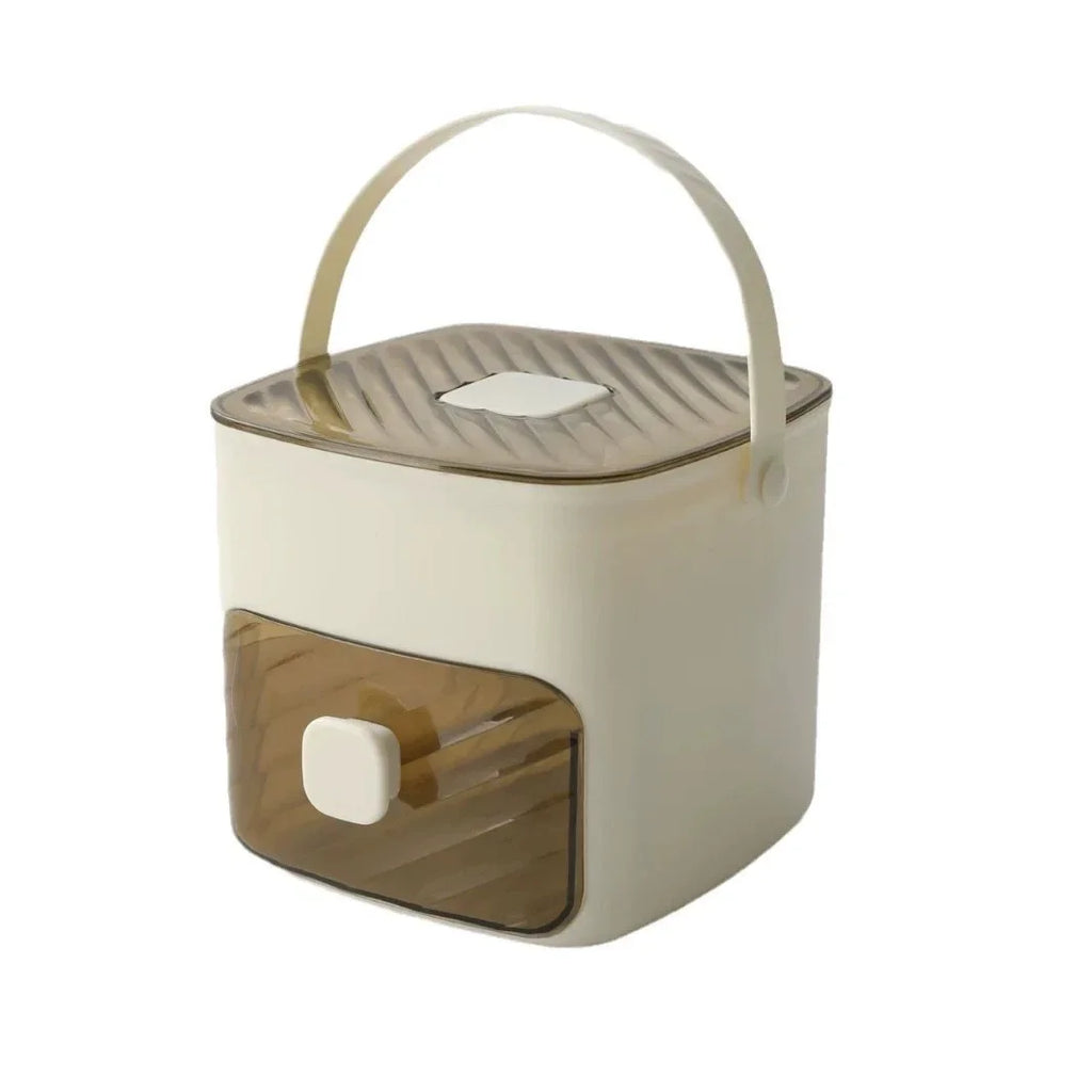 2025 New Ice Box with One Click De Icing and Easy Demolding Ice Grid Large Capacity Ice Making Box Square Plastic Mold Strainer