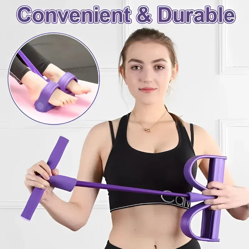 6-Tube Yoga Exercise Band Pedal Puller Band Elastic Pull Rope Flexipull Weerstandstrainer Resistance Bands for Abdomen Wais H4R6