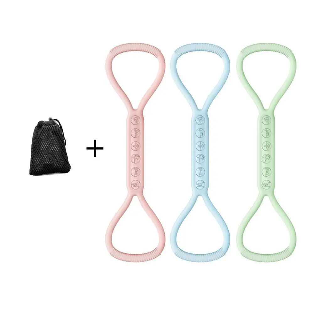8 Word Tensioner Eight Silicone Yoga Auxiliary Home Elastic Band Fitness Equipment Shoulder Beauty Back Elastic Band
