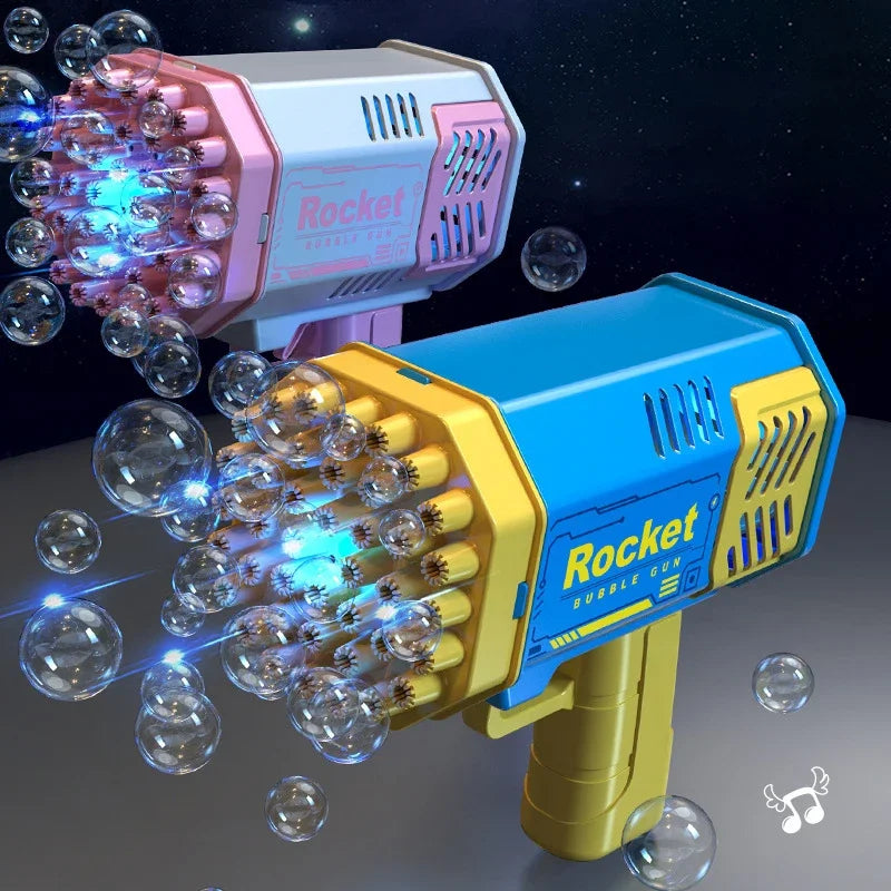 69 Hole Rocket Launcher Handheld Portable Electric Automatic Bubble Gun for Boys and Girls （Without Bubble Water）