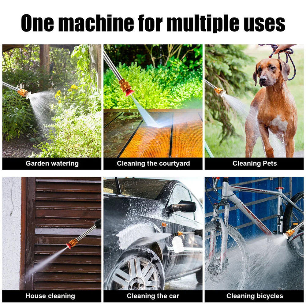 300W 30Bar Cordless High Pressure Car Washer Spray Water Gun 12000mAh Battery Foam Generator Car Washing Machine for Home