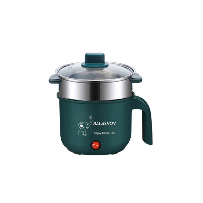 Mini Electric Cooker For Home Kitchen 2 People Food Noodle Single/Double Layer Multifunction Non-stick Pan steam Cooking Machine