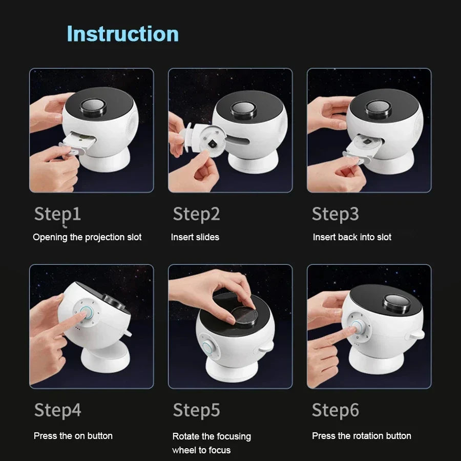 Meteor Star Projector, Galaxy Projector for Bedroom, LED Night Light Aurora Projector with BT Speaker, White Noise, Timer Gifts